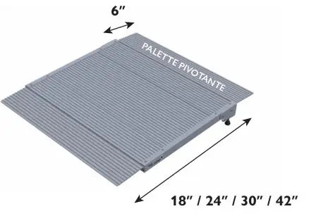 Passe-seuil patio extérieur — schéma coté