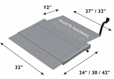 Passe-seuil patio intérieur — schéma coté