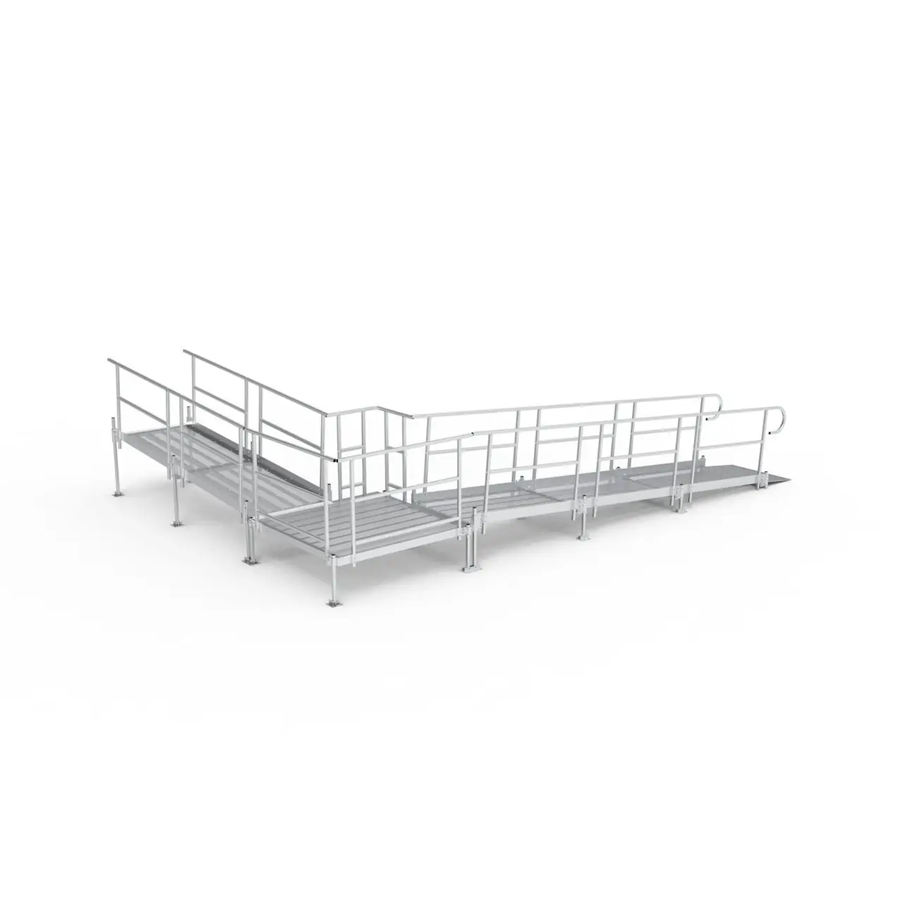 Rampe en L standard — vue en angle
